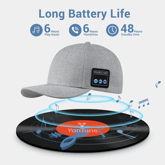 Hat with Bluetooth Speaker Headphones